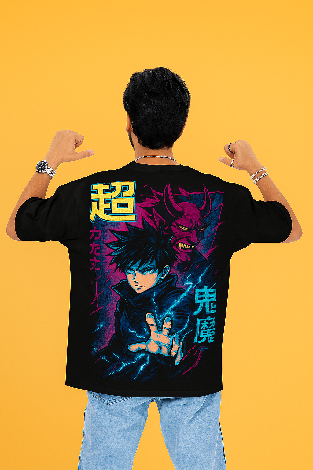 SHADOW DEMON STRIKE - Anime Warrior Oversized Tee