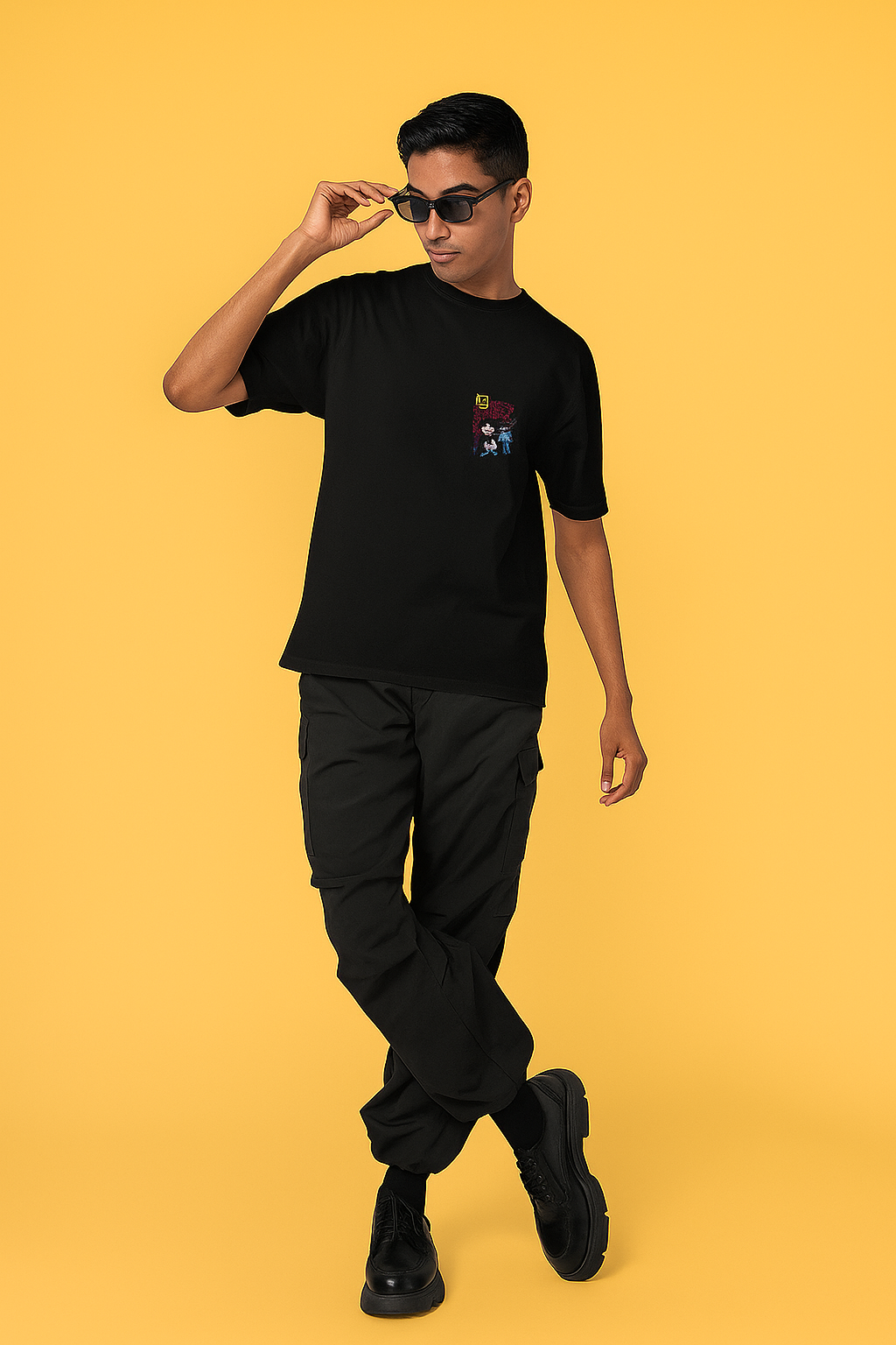 SHADOW DEMON STRIKE - Anime Warrior Oversized Tee